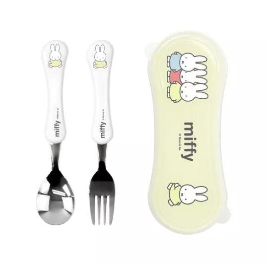 <Miffy>不鏽鋼叉子湯匙組(含盒子)