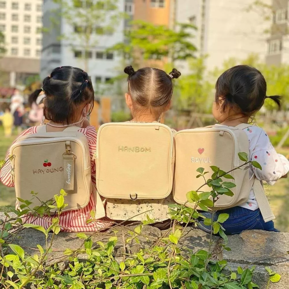 《可客製化名字》棉花糖防走失後背包(3色) -附繩子