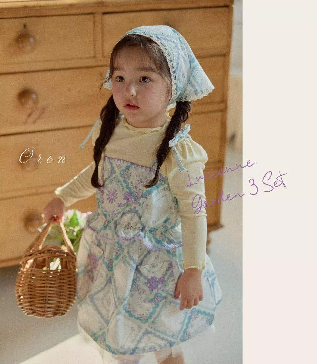 <oren>髮帶+背心+裙子set