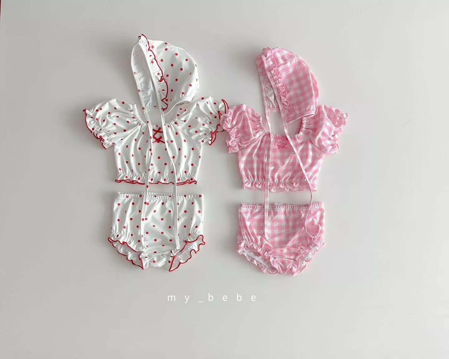 <Mybebe>泳裝SET（泳衣+泳帽）