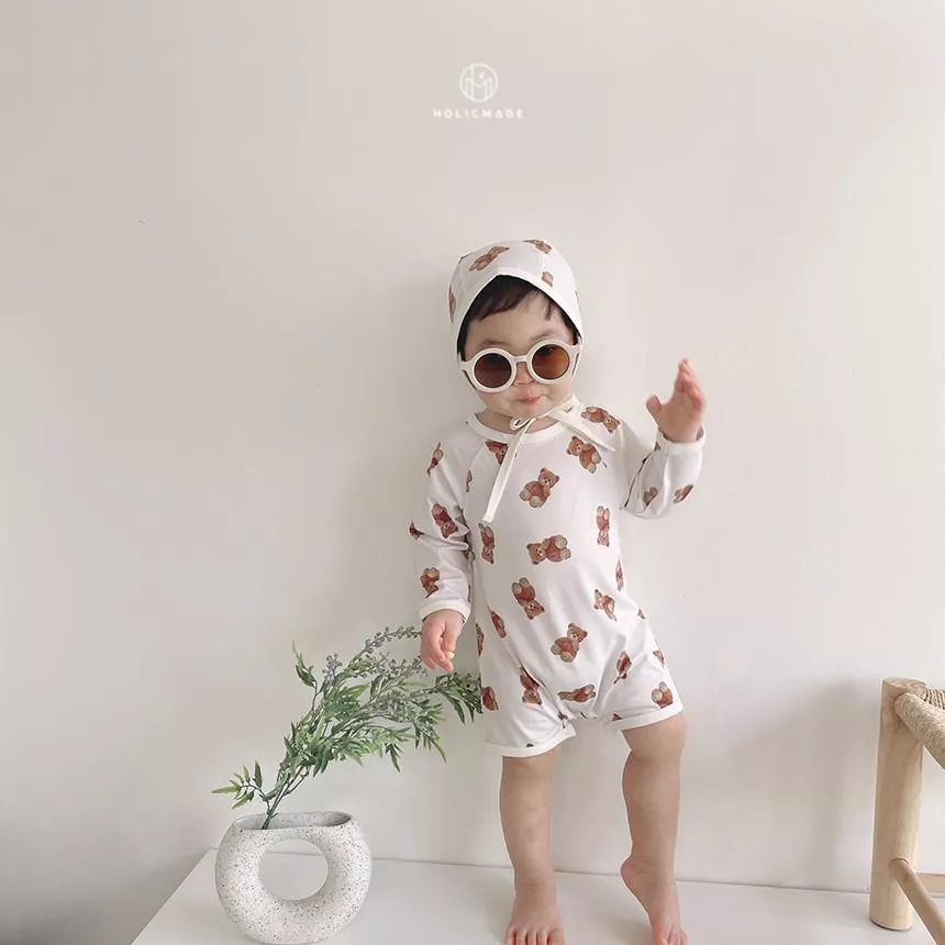 <Holicmade>泳裝SET（泳衣+泳帽）