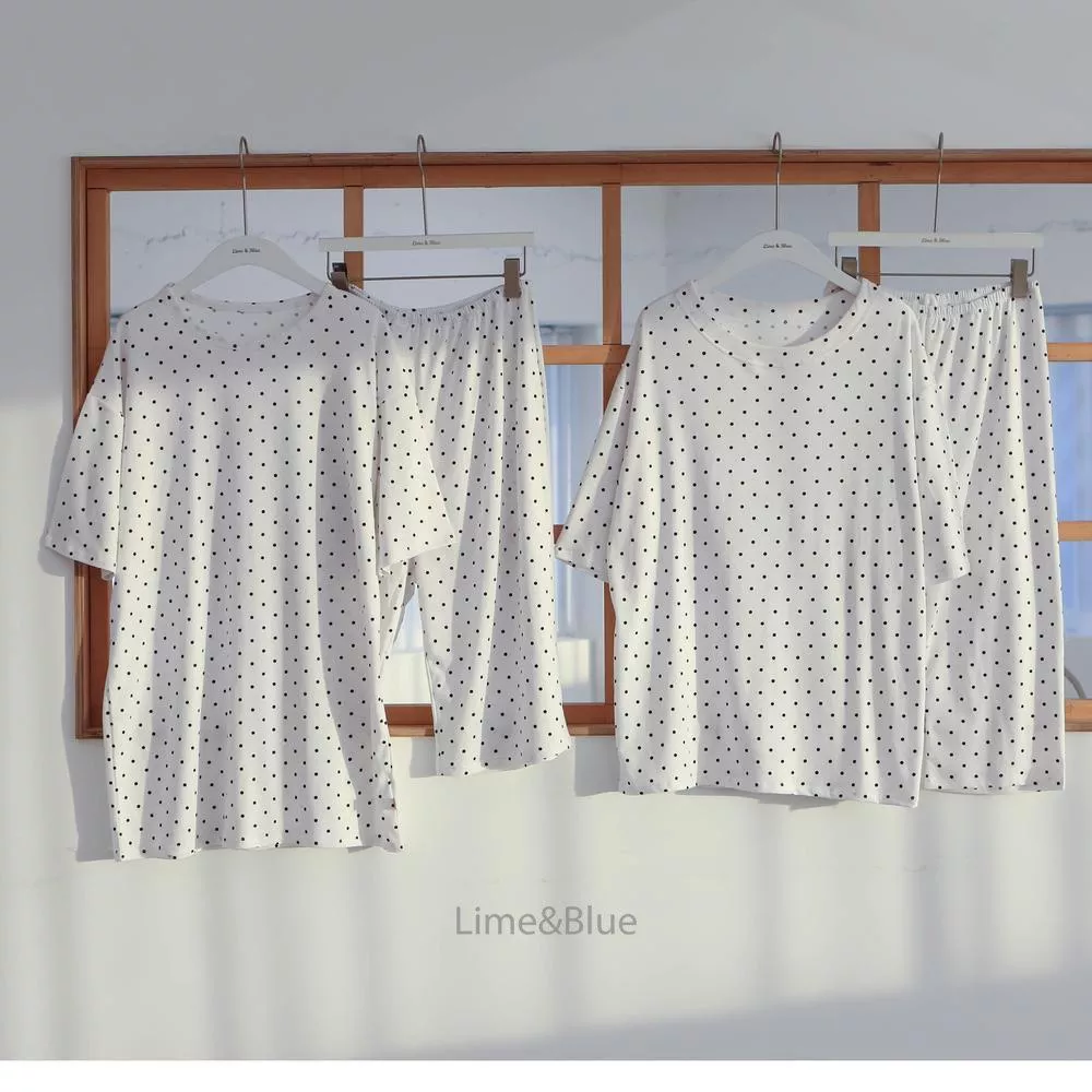 <limenblue>點點上下套裝-大人