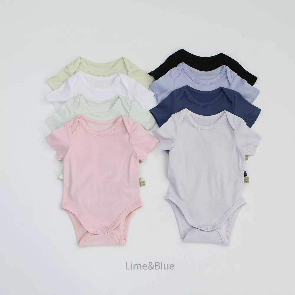 <limenblue>素色包屁衣