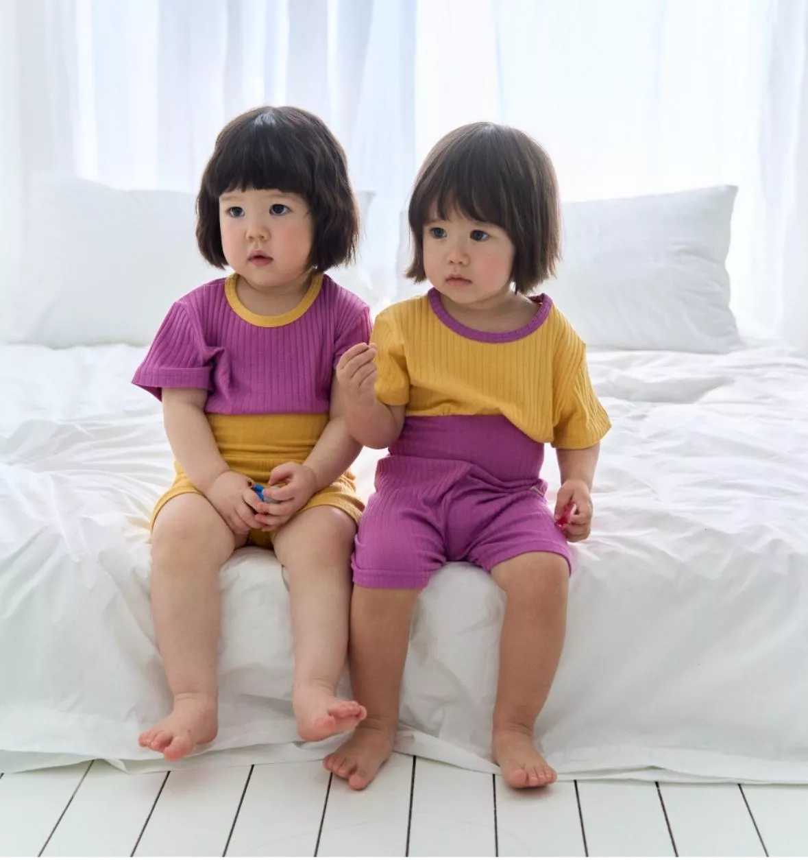 羅紋撞色上下套裝