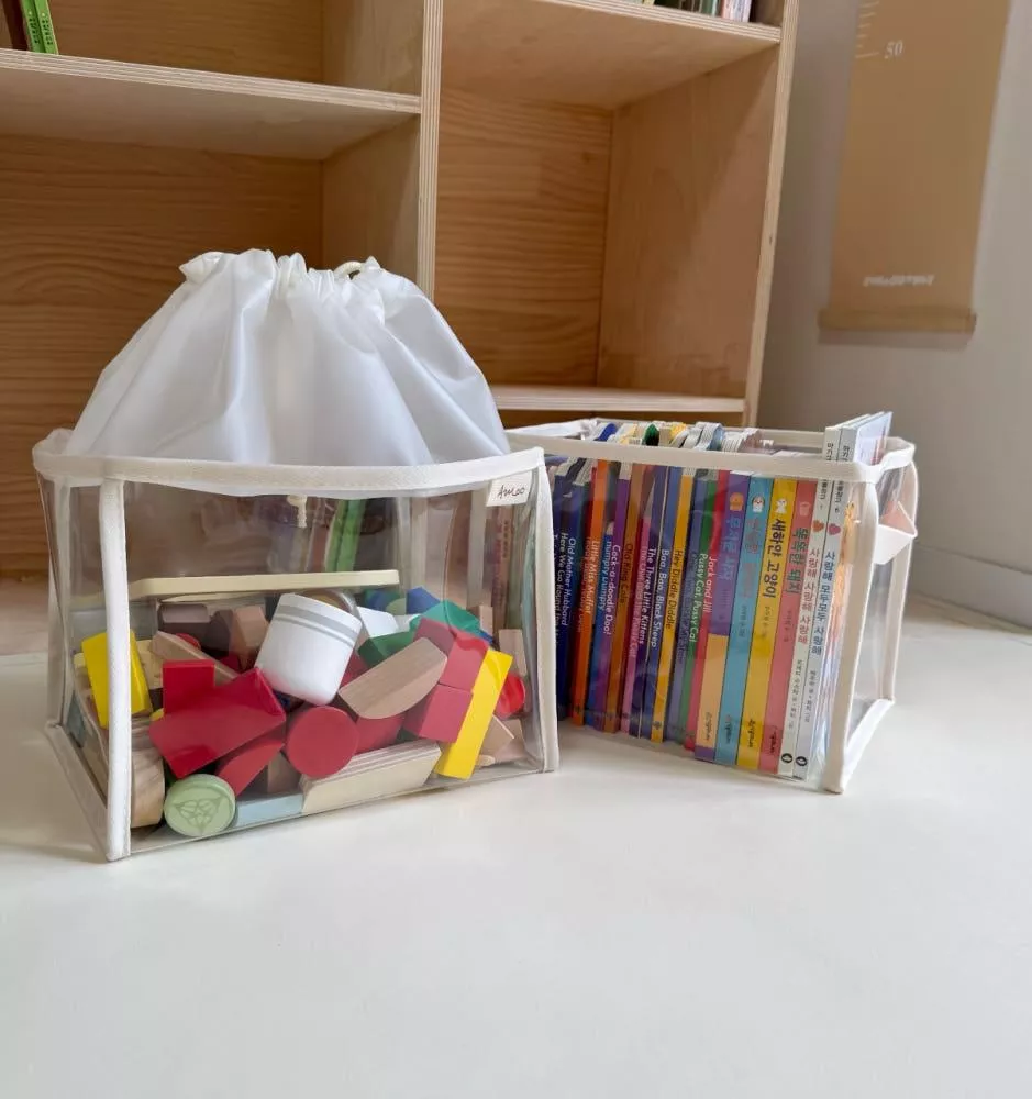 透明收納籃(多尺寸多色)