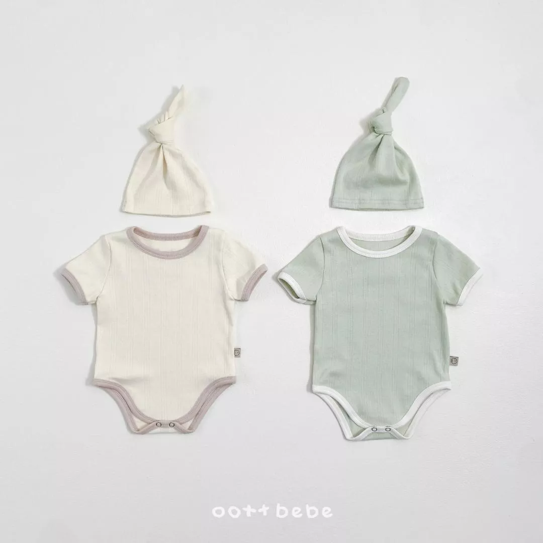 <Oottbebe夏>包屁衣+帽子