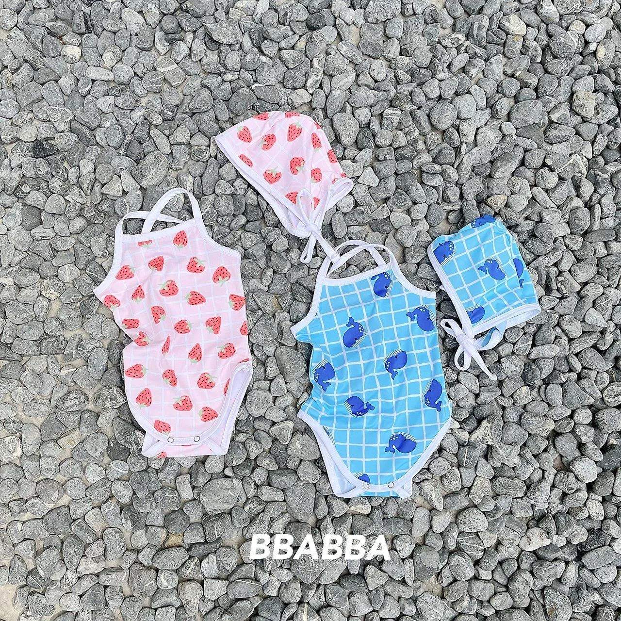 <BbaBba夏>泳裝(泳衣+泳帽)
