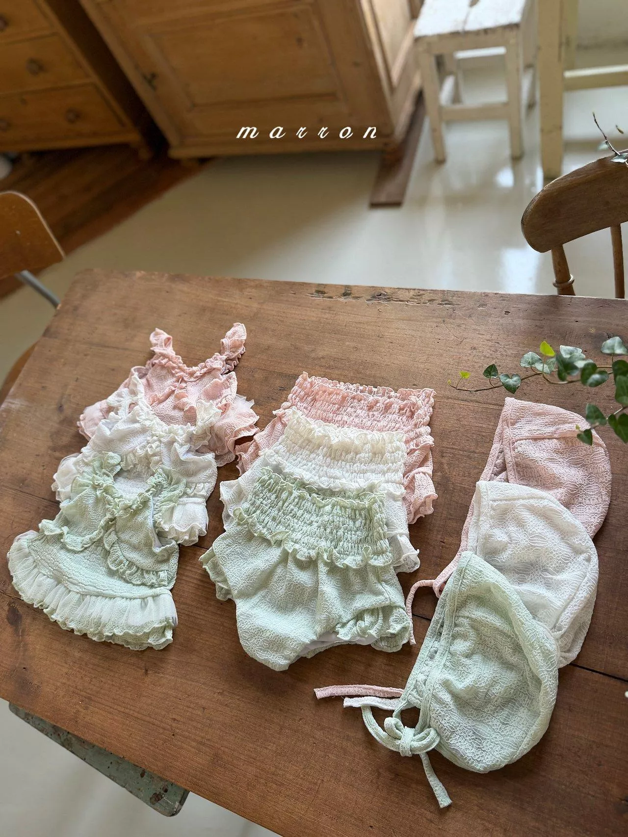 <Marron26夏>泳裝(泳衣+泳褲+泳帽)