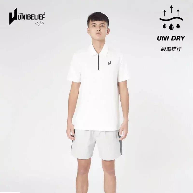 男拉鍊短袖POLO上衣