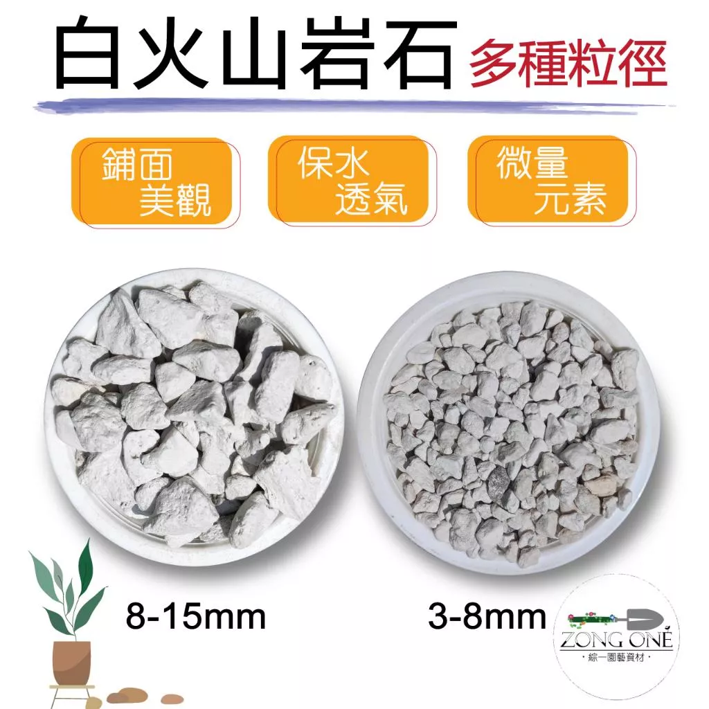 【滿額免運】土耳其白火山岩石 1L 兩種粒徑 蘭花 多肉仙人掌介質 多肉鋪面、濾材、浮石、輕石 1公升