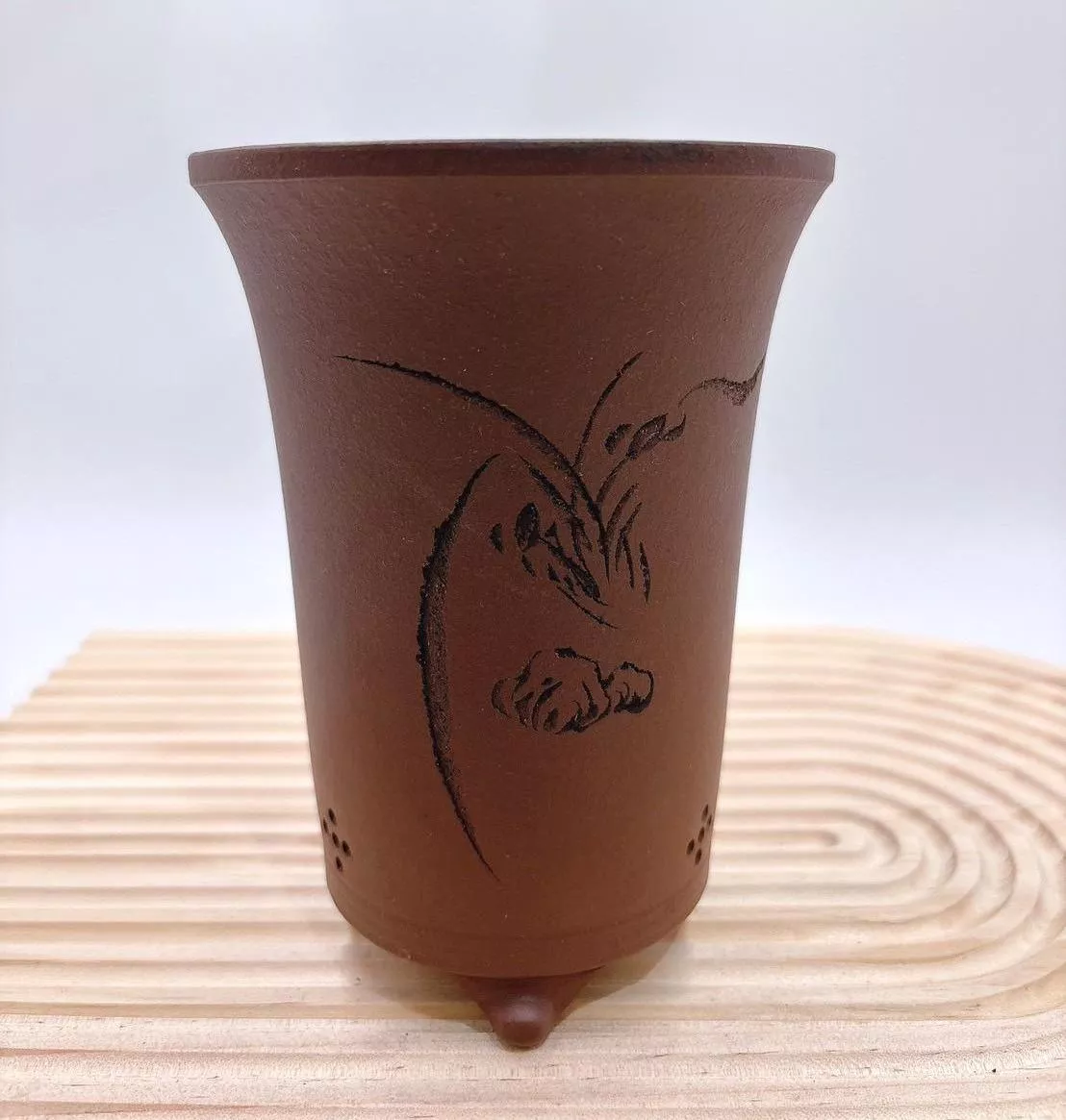 【滿額免運】紫砂盆 達摩盆 中國風 多肉 紫砂花盆 透氣蘭花盆 紫砂花盆 羅漢松花盆 紫砂盆景盆 透氣 古典 綜一園藝