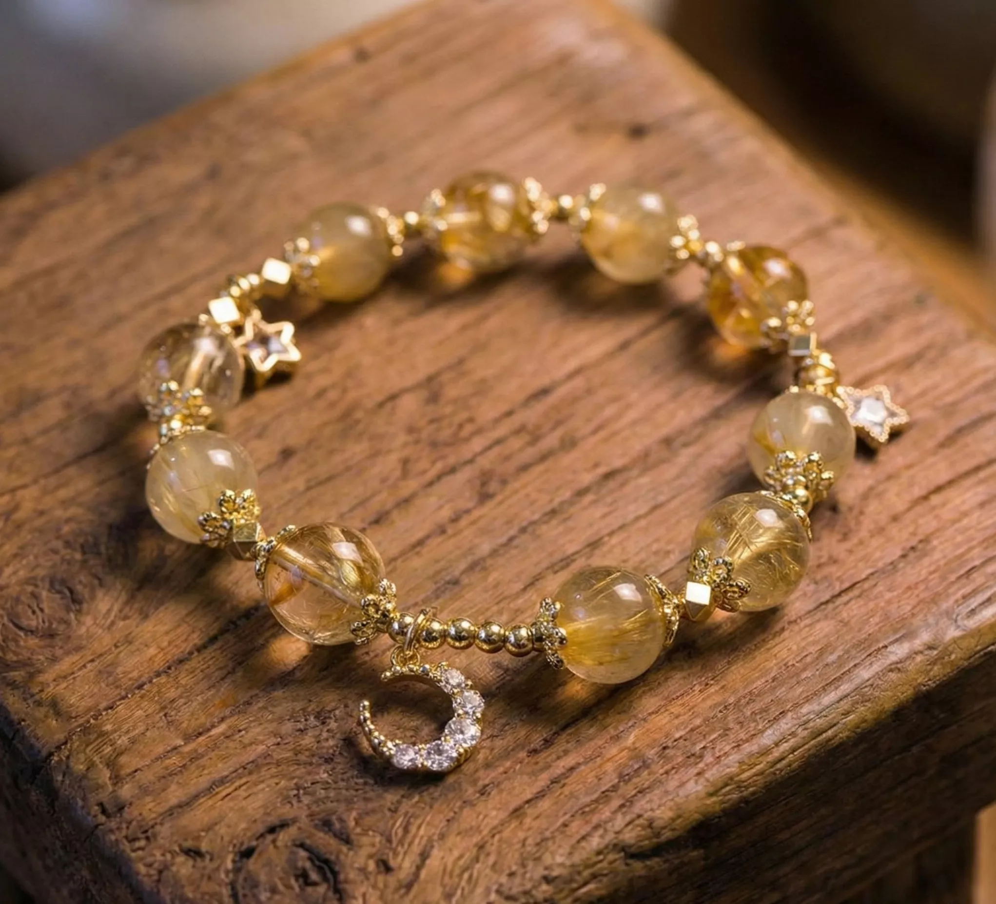 暖金月光手鍊｜不是幸運降臨，是你慢慢走到這裡