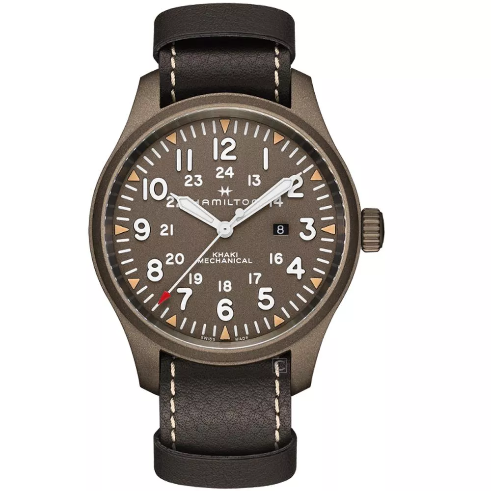 Hamilton漢米爾頓卡其野戰MECHANICAL軍事手錶  H69829560
