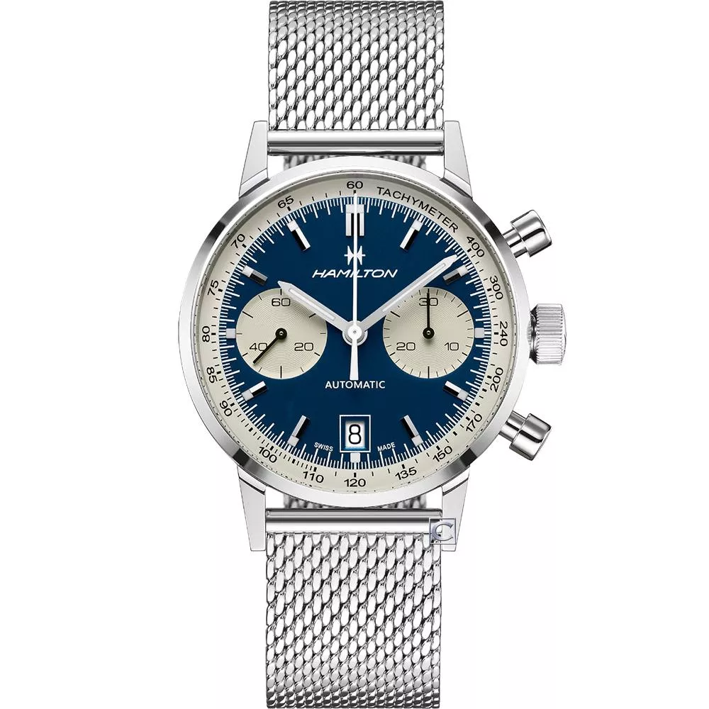 Hamilton 漢米爾頓INTRA-MATIC 正熊貓復刻計時機械錶(H38416141)