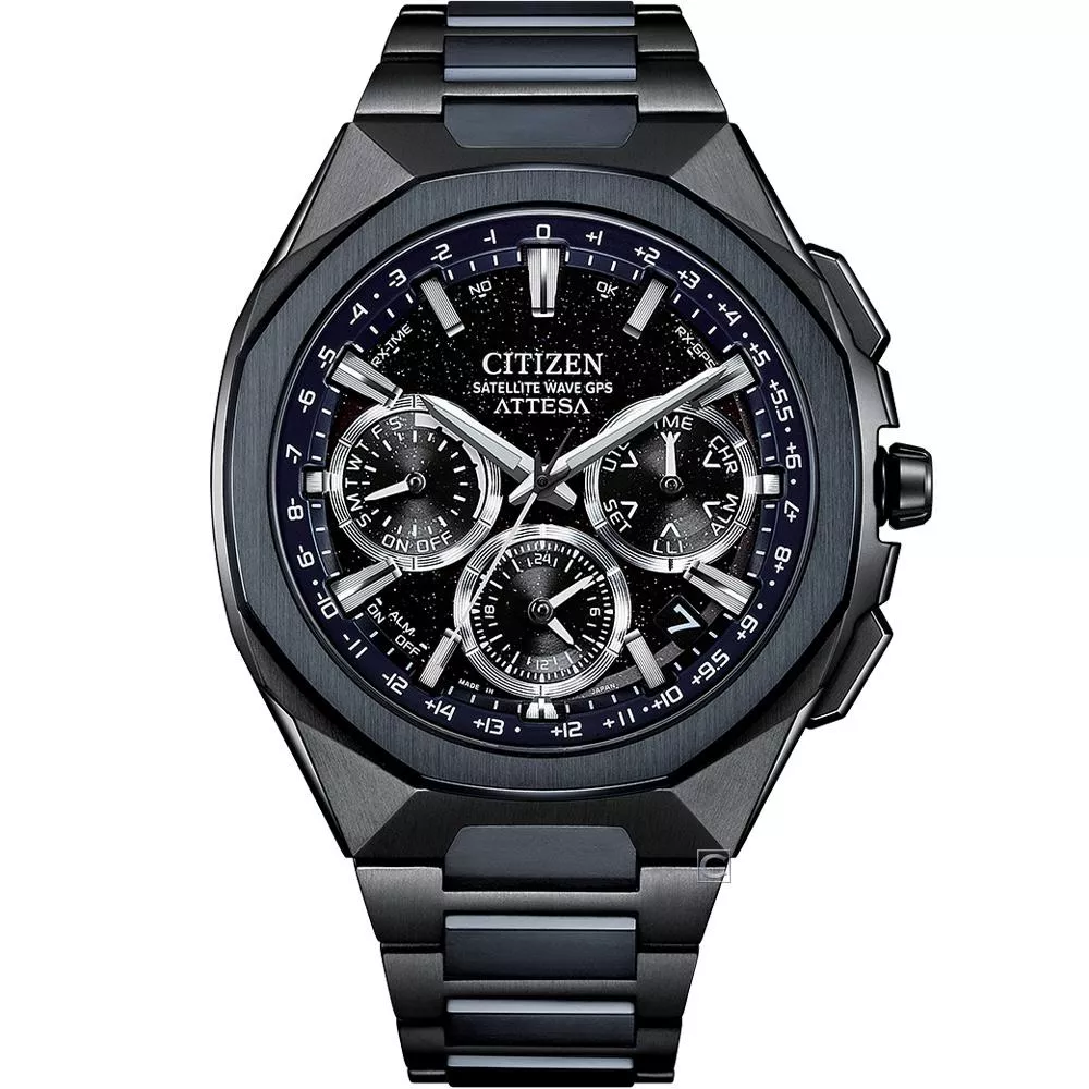 CITIZEN 星辰 ATTESA  光動能 GPS衛星對時錶 湛藍星空款 男錶 手錶-CC4106-74E