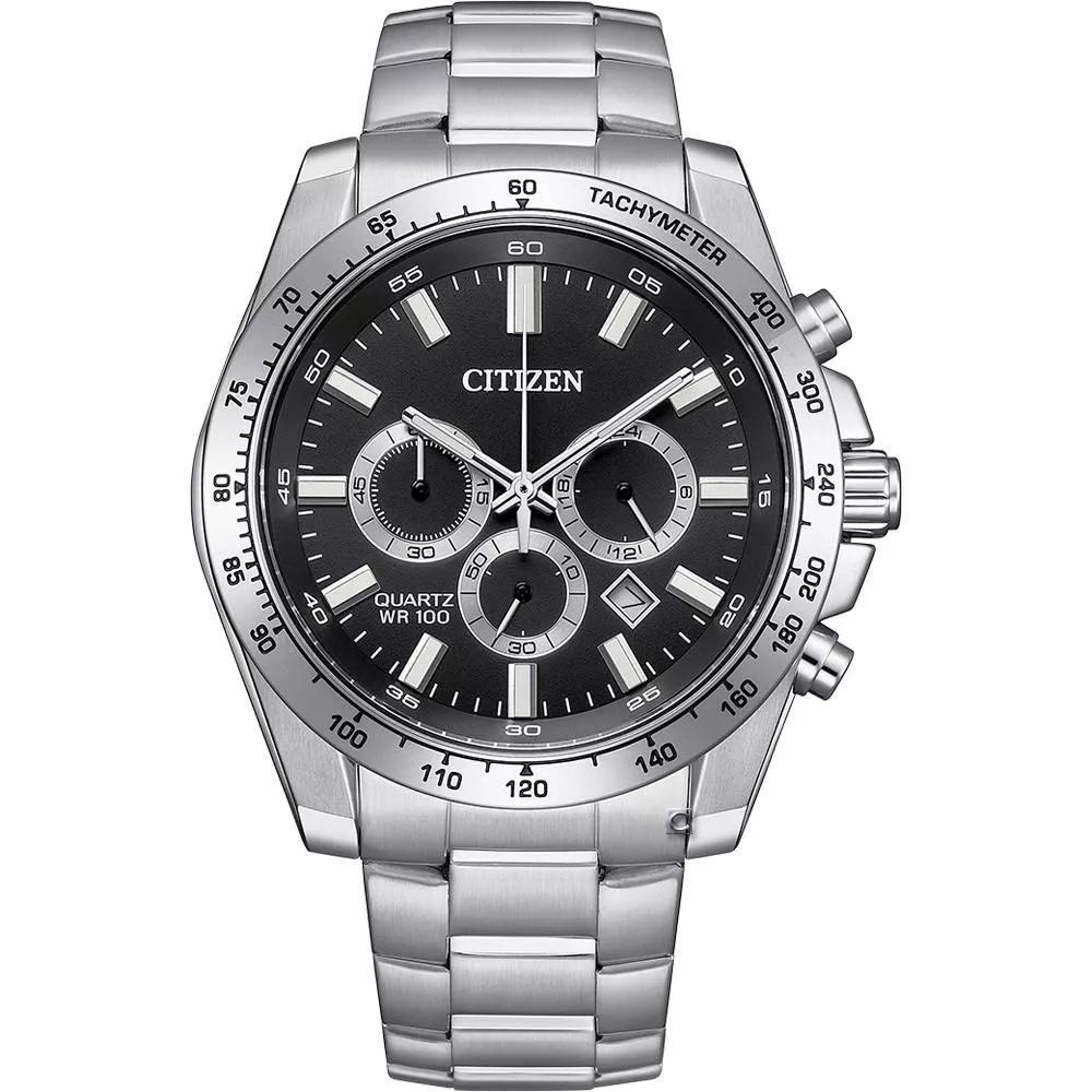CITIZEN 星辰 Chronograph 運動潮男計時石英腕錶 男錶 手錶-44mm AN8230-59E