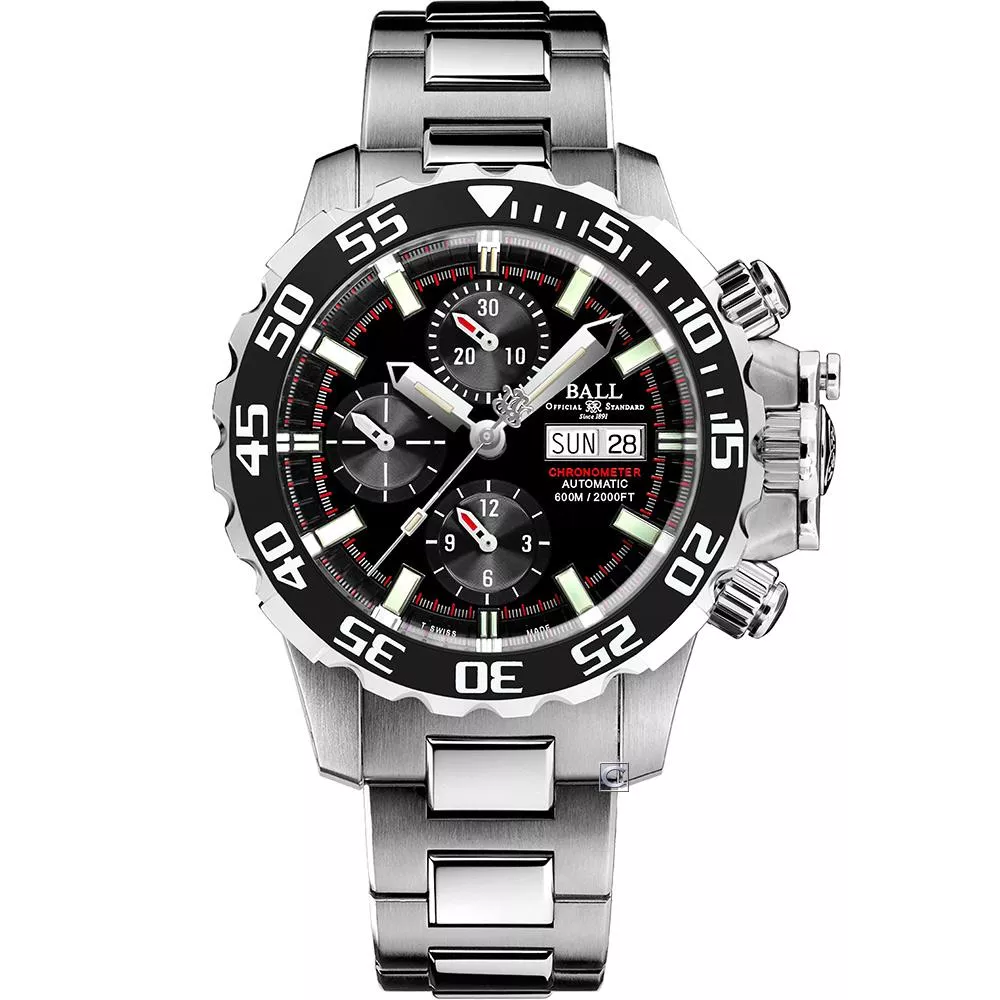 BALL Watch 波爾錶 Engineer  600米防水計時機械錶-黑色/42mm/DC3226A-S4C-BK