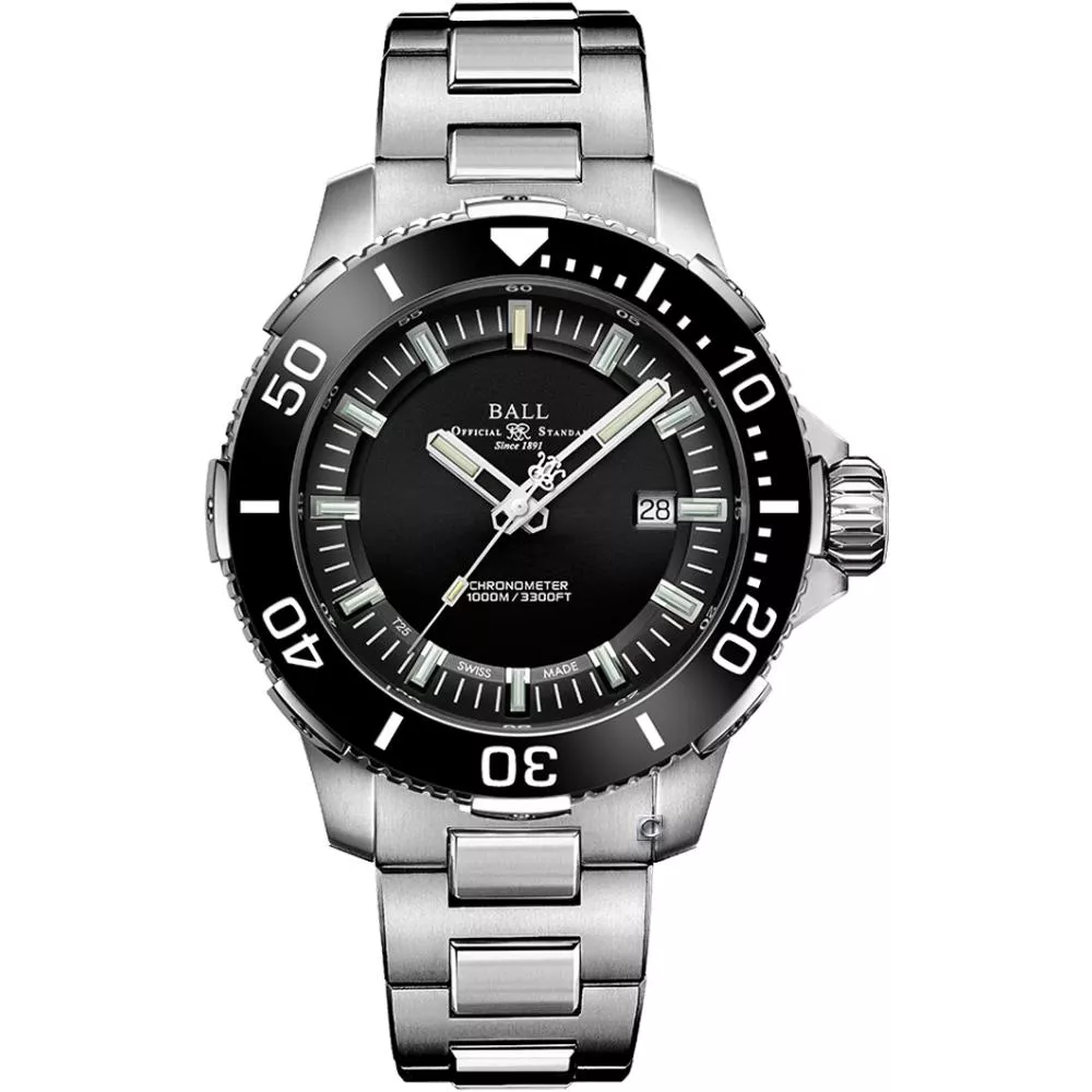 BALL波爾錶 工程師 DeepQuest II 鈦深潛系列1000米潛水機械錶(DM3002A-S3CJ-BK)-46mm