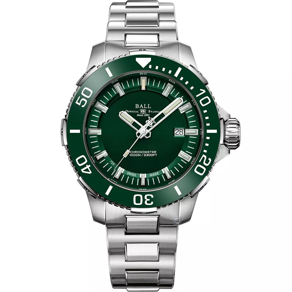 BALL波爾錶 工程師 DeepQuest II 鈦深潛系列1000米潛水機械錶(DM3002A-S4CJ-GR)-46mm