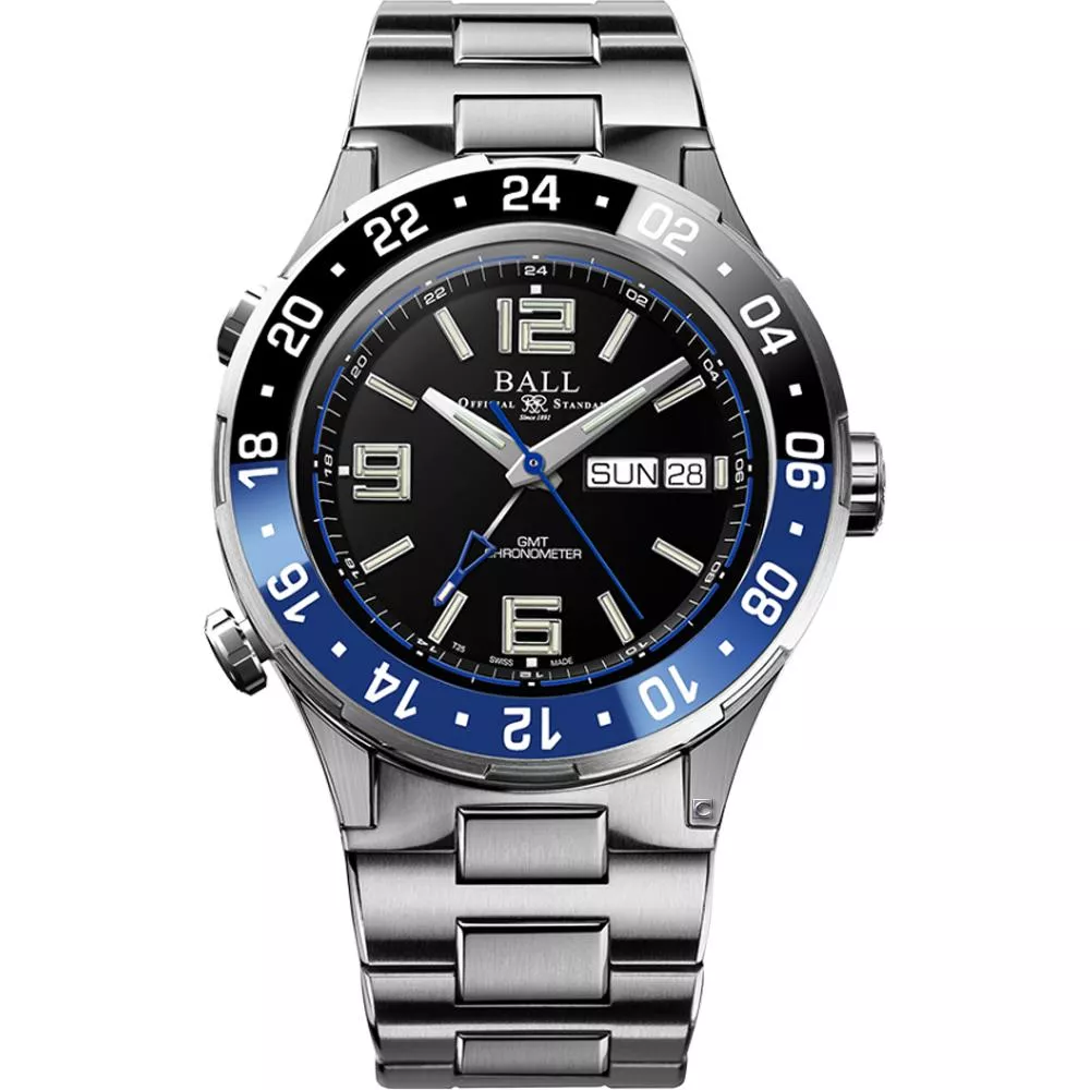 BALL 波爾錶 Roadmaster Marine GMT 瑞士天文台機械錶 (DG3030B-S1CJ-BK)黑/40mm