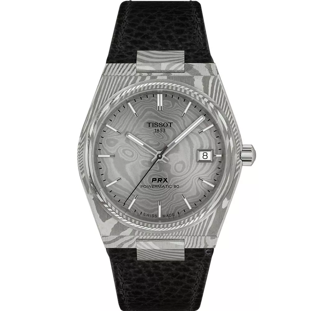 TISSOT 天梭錶 PRX POWERMATIC 80 大馬士革鋼 機械錶 男錶 手錶-T1378079608100/錶徑38mm