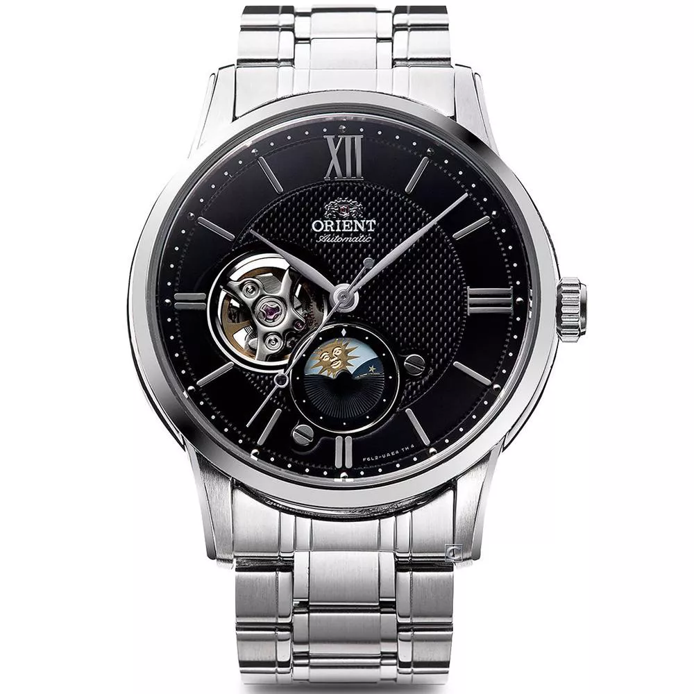 ORIENT 東方錶 Classic Sun & Moon 經典日月相-42mm黑色 RA-AS0008B