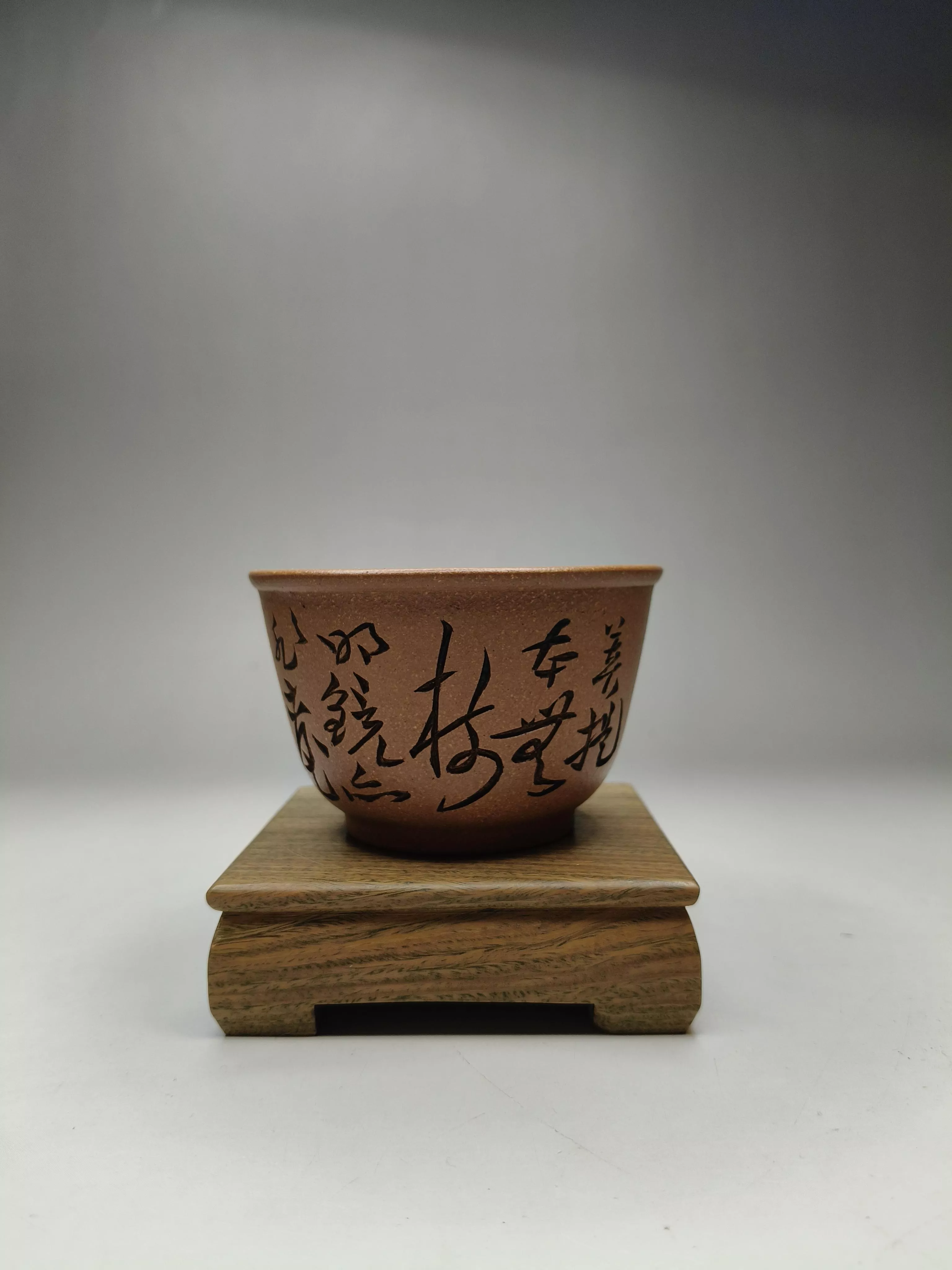 降坡泥 全手刻杯 約170cc