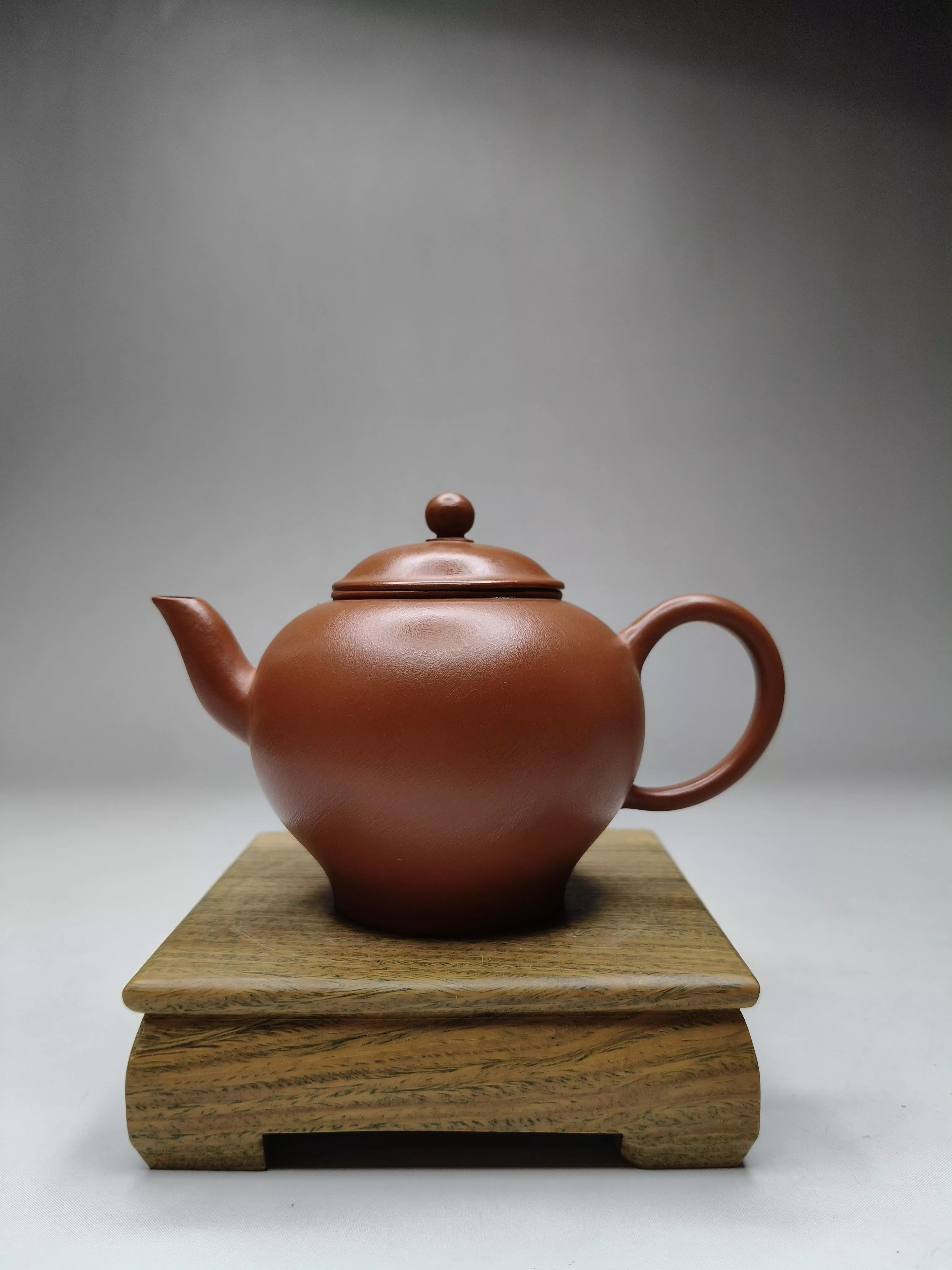 紫壺茗閣 宜興紫砂壺 早期全手工原礦朱泥 薄胎 約125cc