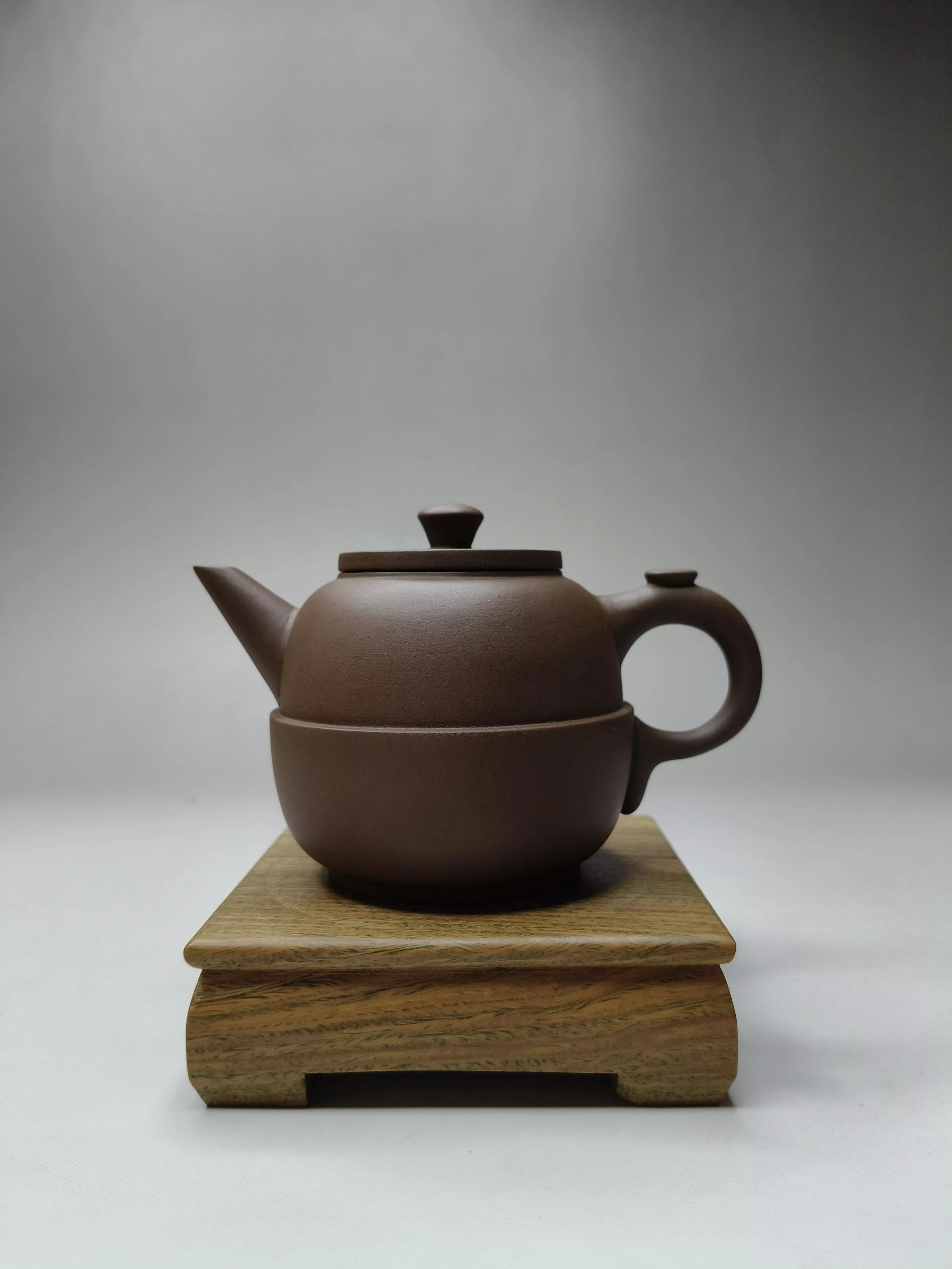 紫壺茗閣 宜興紫砂壺 早期老紫泥 約160cc A232