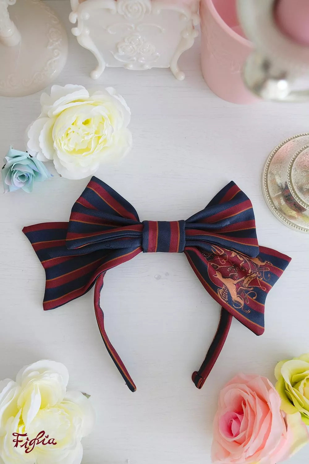 執業魔女PicoPico古董餐具柄蝴蝶結髮箍