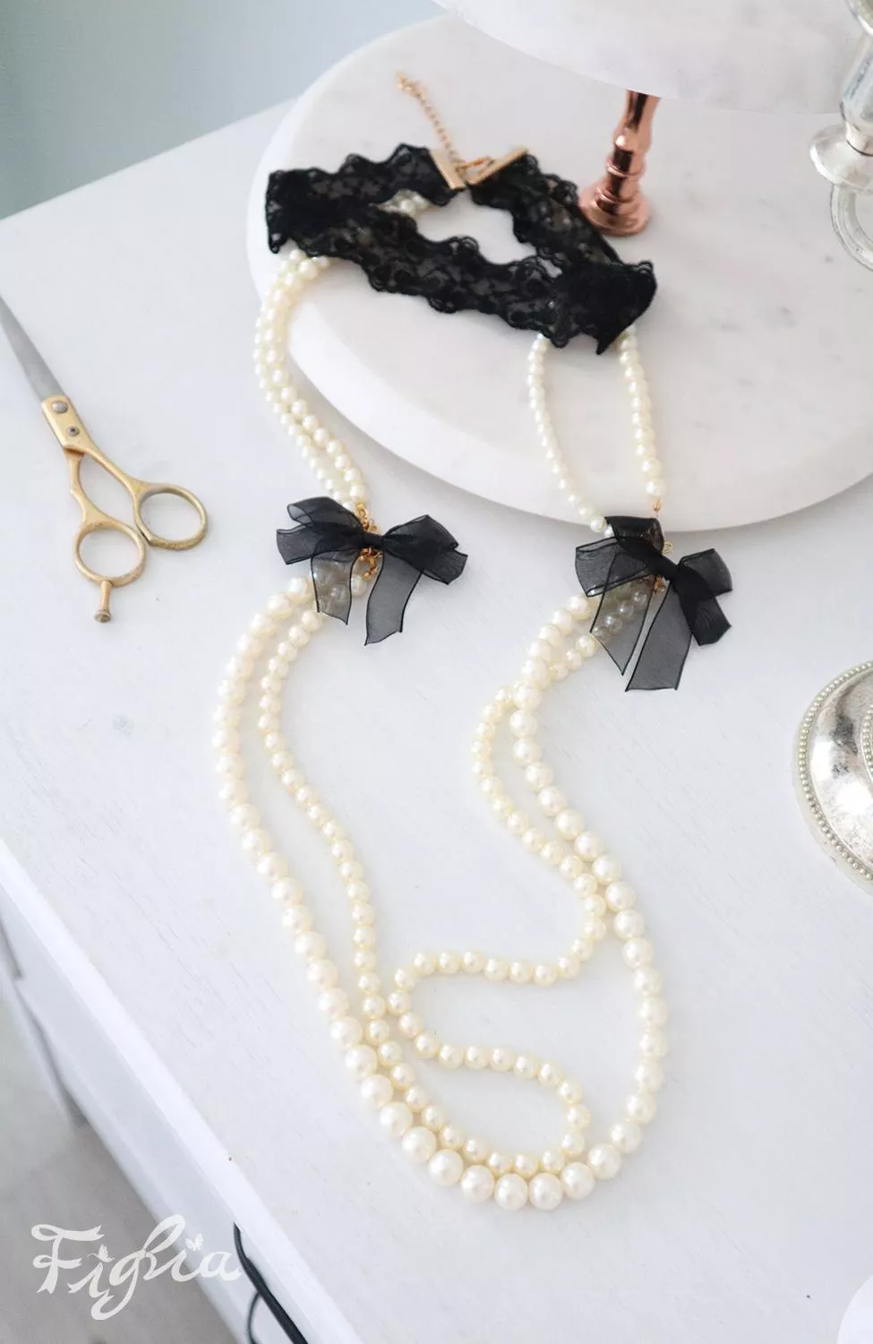 Deep Sleeping Memory沉睡的記憶蕾絲珍珠項鍊