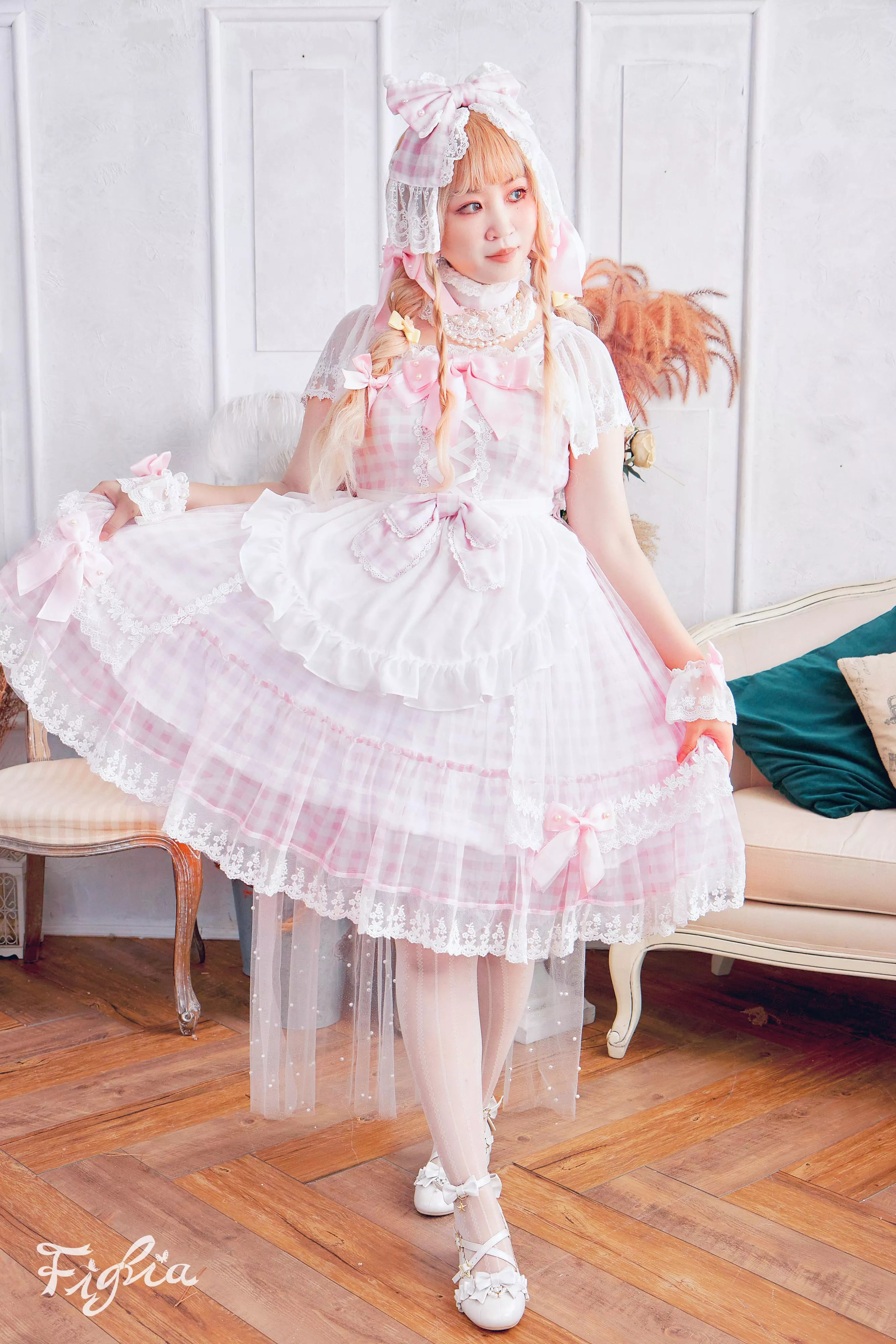 Angel of Dream Weaving編織夢境的天使蕾絲袖背心洋裝