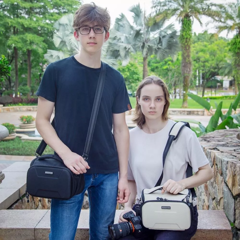 PROWELL 普樂威 WIN-23525 EVA硬殼一機兩鏡相機包 休閒攝影包 相機斜背包 側背包