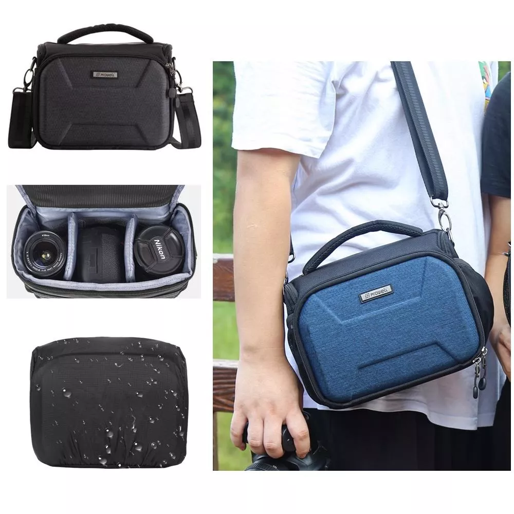 PROWELL 普樂威 WIN-22356 EVA硬殼一機兩鏡相機包 相機側背包 休閒攝影包 相機斜背包 贈送防雨罩