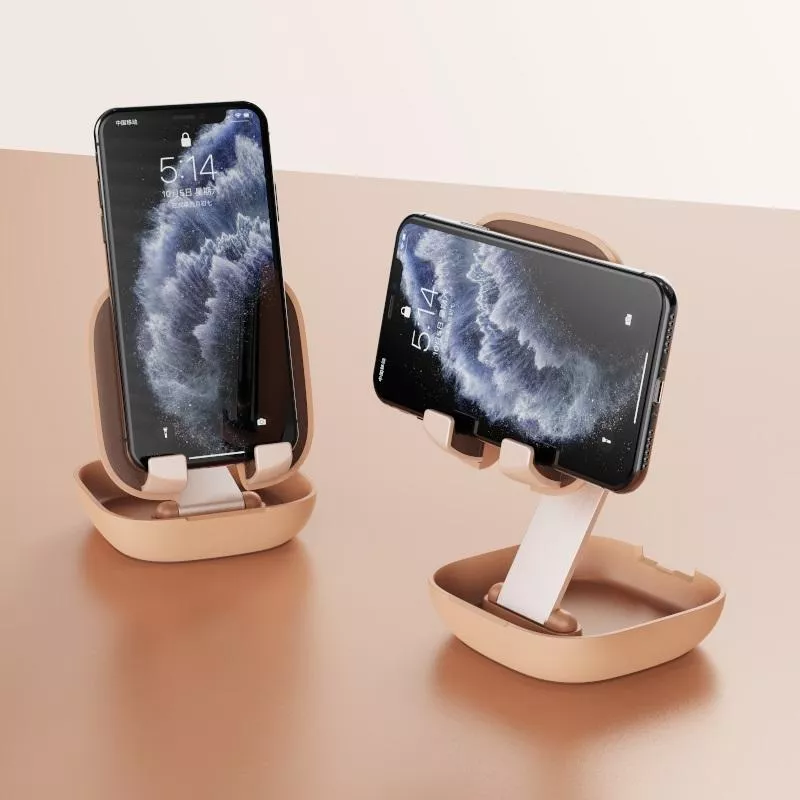 Jokitech 口袋型粉餅盒造型摺疊式手機支架(JK-CS 2款任選 隨身型手機架)