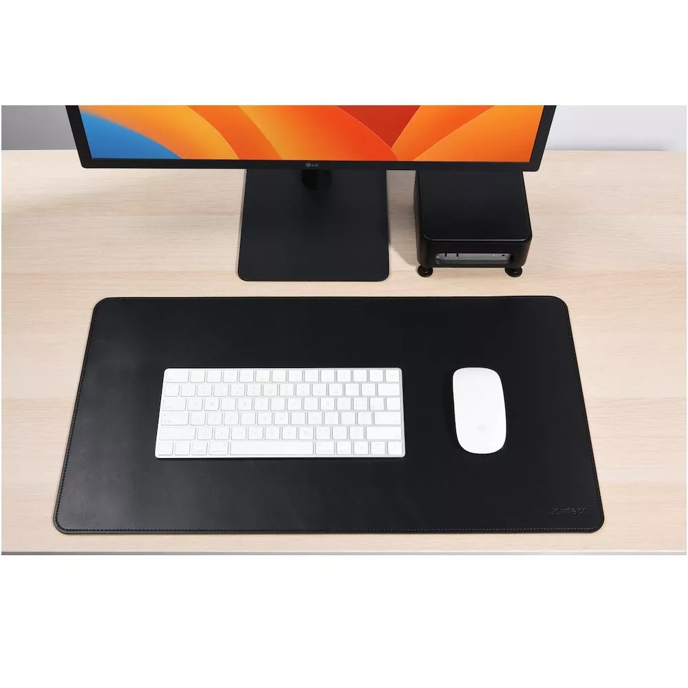 Jokitech環保雙面皮革桌墊/大型滑鼠墊 防刮防水易於清潔 適用於書桌辦公室餐桌桌墊 59x31cm JK-MDM