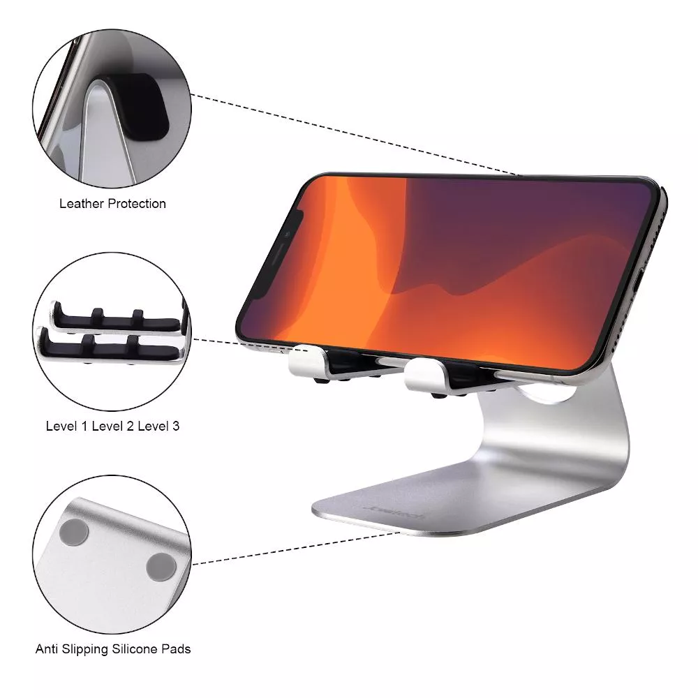 Jokitech 鋁合金手機架 桌上型手機支架 可調角度手機架平板架適用於4-10吋手機/平板(JK-S1 7款任選)