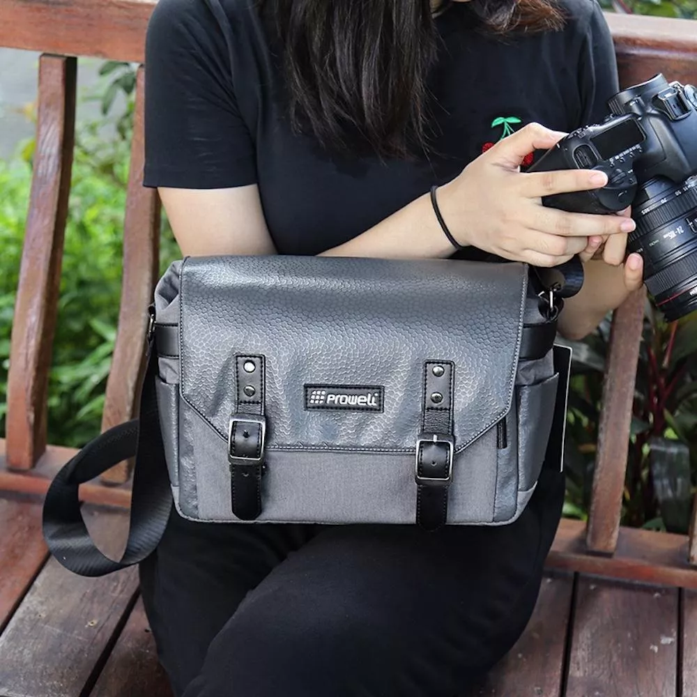 PROWELL 普樂威 WIN-22337A 一機兩鏡相機包插釦包 休閒攝影包 攝影側背包 斜背包