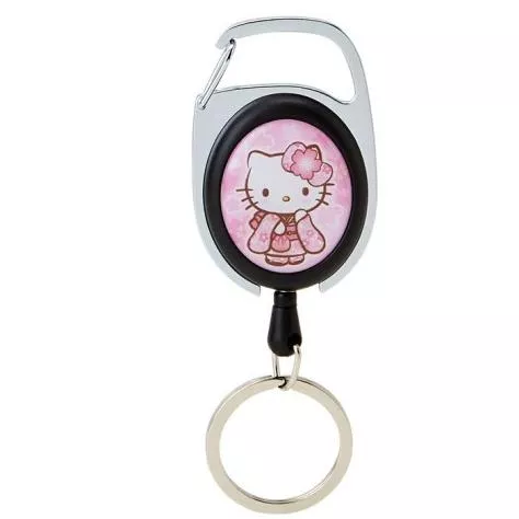 GU星願屋💜💛-🇯🇵日本代購「Kitty櫻花限定 伸縮鑰匙圈」掛勾