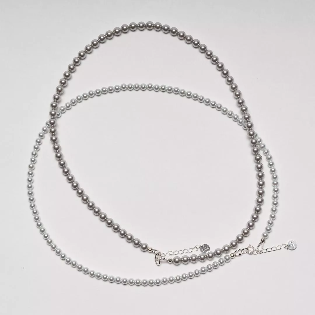 Light Grey&Moonlight-Necklace Set (2-Piece)