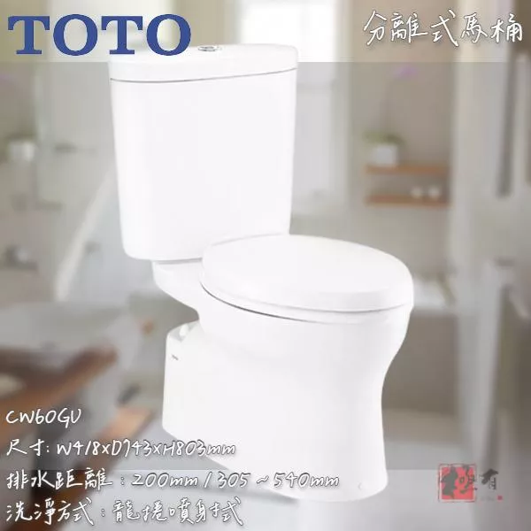 🔨 實體店面 可代客安裝 TOTO 分離馬桶 CW60TW 全品項皆可詢問