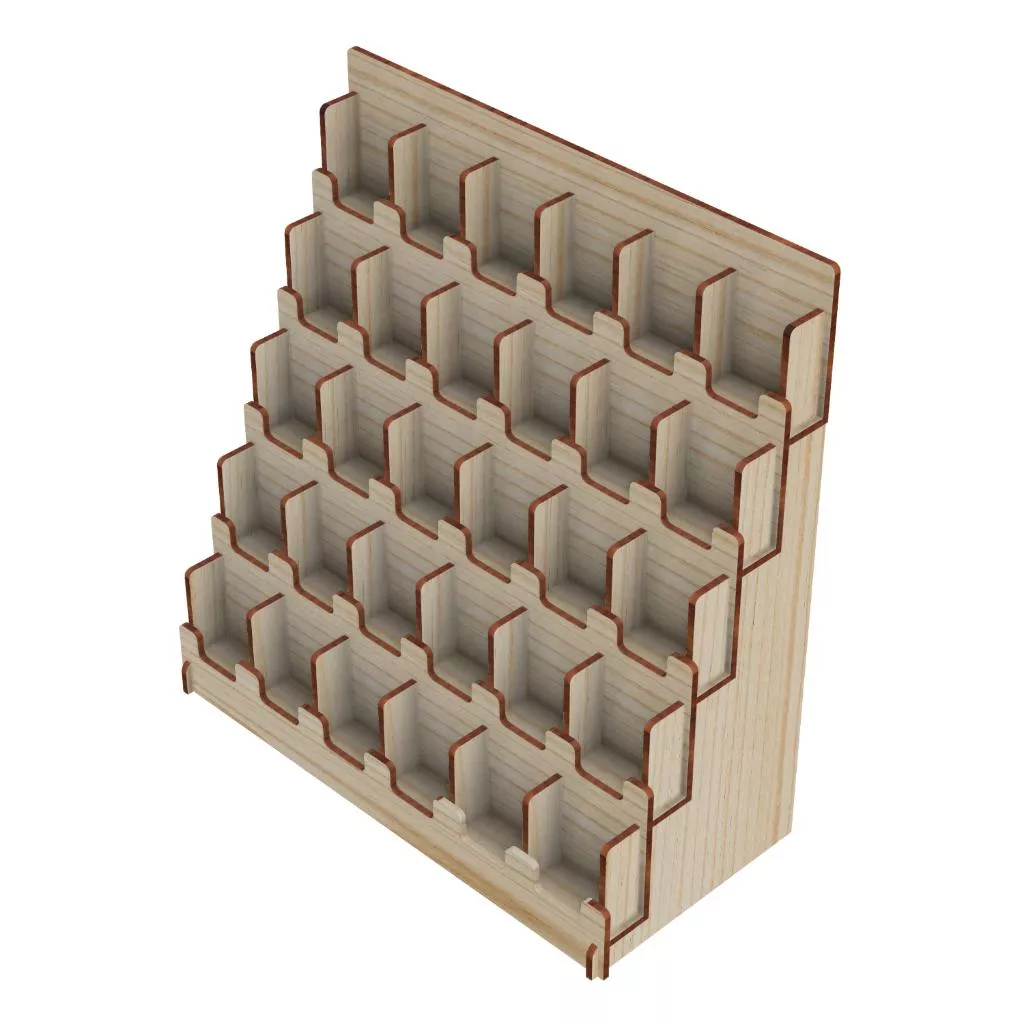 客製化展示架-每隔寬度60mm，每層6格，共5層, 共4個