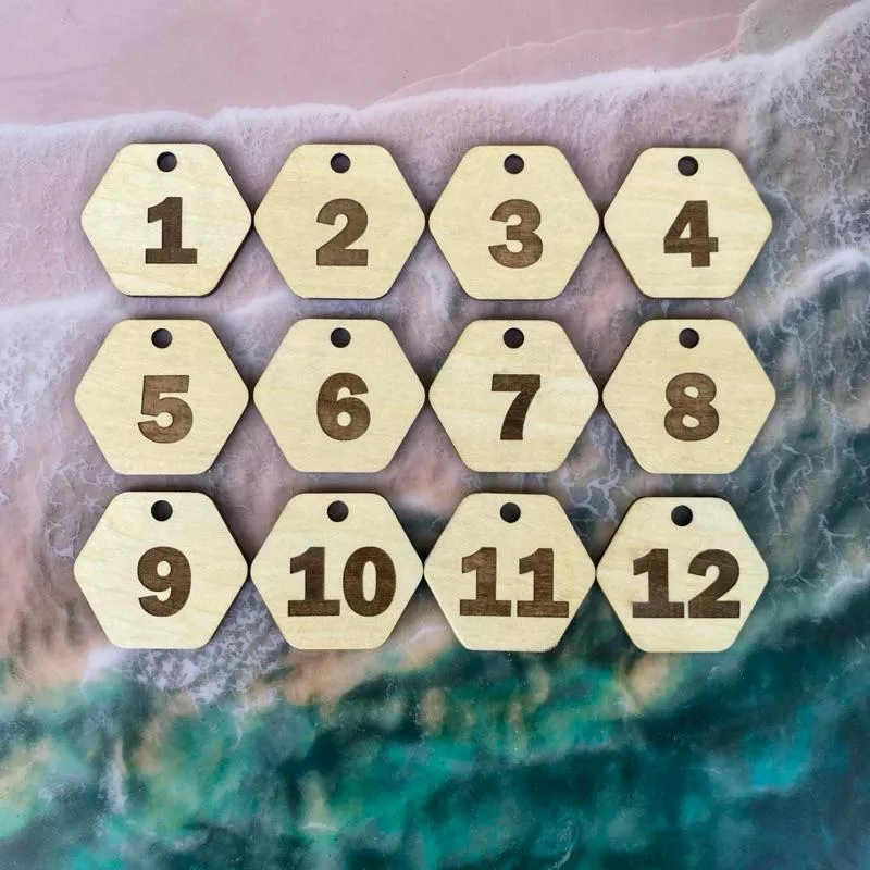 六邊形數字號碼木牌【1-96】客製 號碼牌 桌號牌 叫號牌 數字牌 點餐牌 造形木片 形狀木片 形狀尺寸可客製化