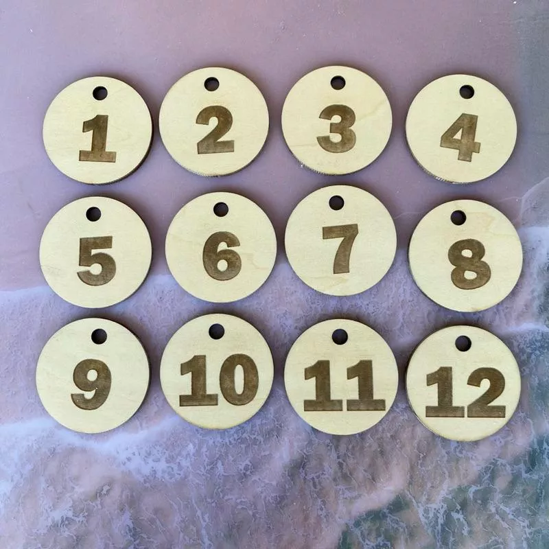 圓形數字號碼木牌【1-96】客製 號碼牌 桌號牌 叫號牌 數字牌 點餐牌 造形木片 形狀木片 形狀尺寸可客製化