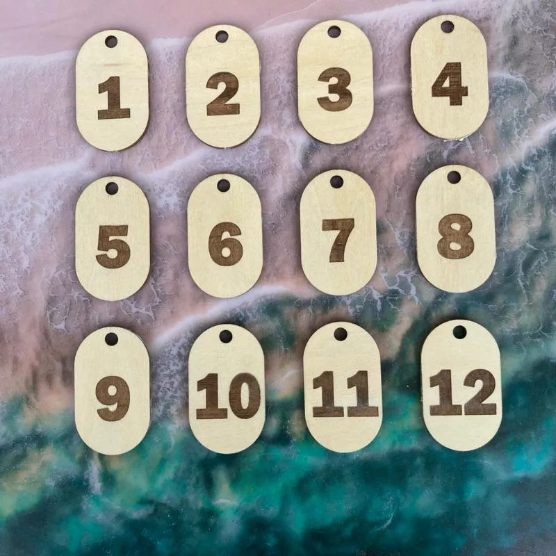 橢圓形數字號碼木牌【1-96】客製 號碼牌 桌號牌 叫號牌 數字牌 點餐牌 造形木片 形狀木片 形狀尺寸可客製化