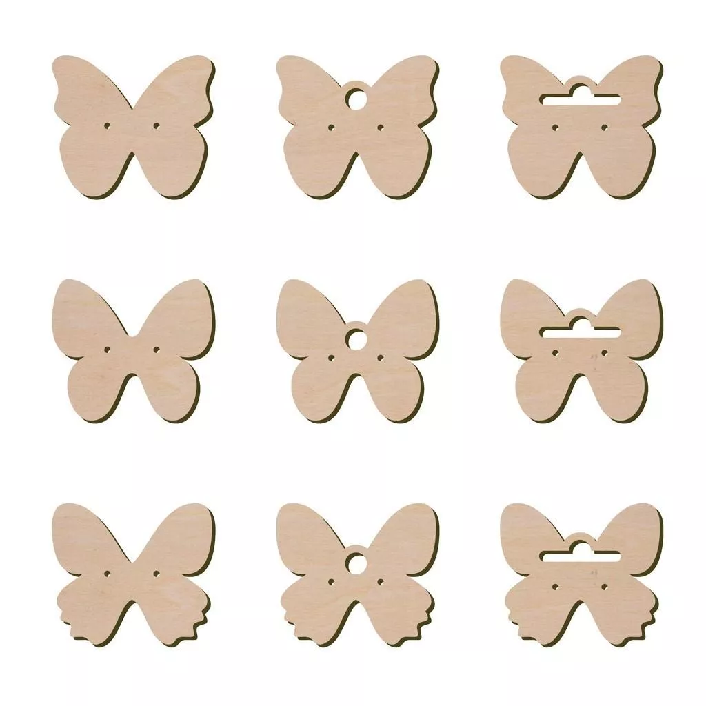 蝴蝶形狀木質耳環卡, 耳環卡片, 耳環片, 掛孔耳環卡片 耳環配件 可客製化和雕刻Logo