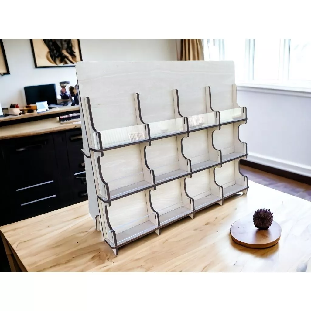 12格名片展示架 多層名片座 名片收納 卡片收納 卡片座 桌面名片座 適用櫃台名片收納展示 會展用品 格數和尺寸可客製化