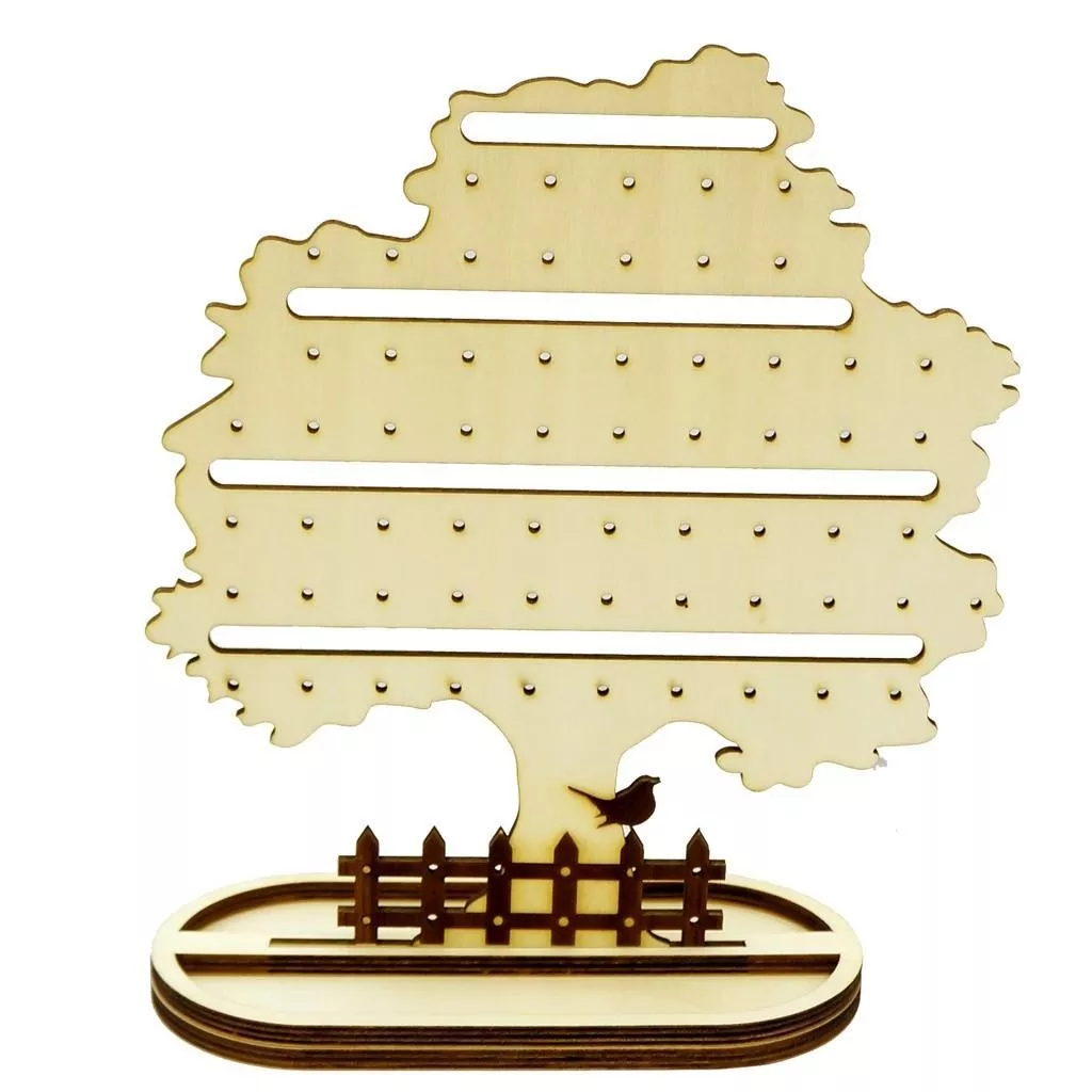 生命之樹耳環展示架，用於耳釘或夾式耳環 女兒生日禮物 可以讓小朋友自己塗裝及裝飾 適合市集擺攤 擺攤道具 飾品展示架