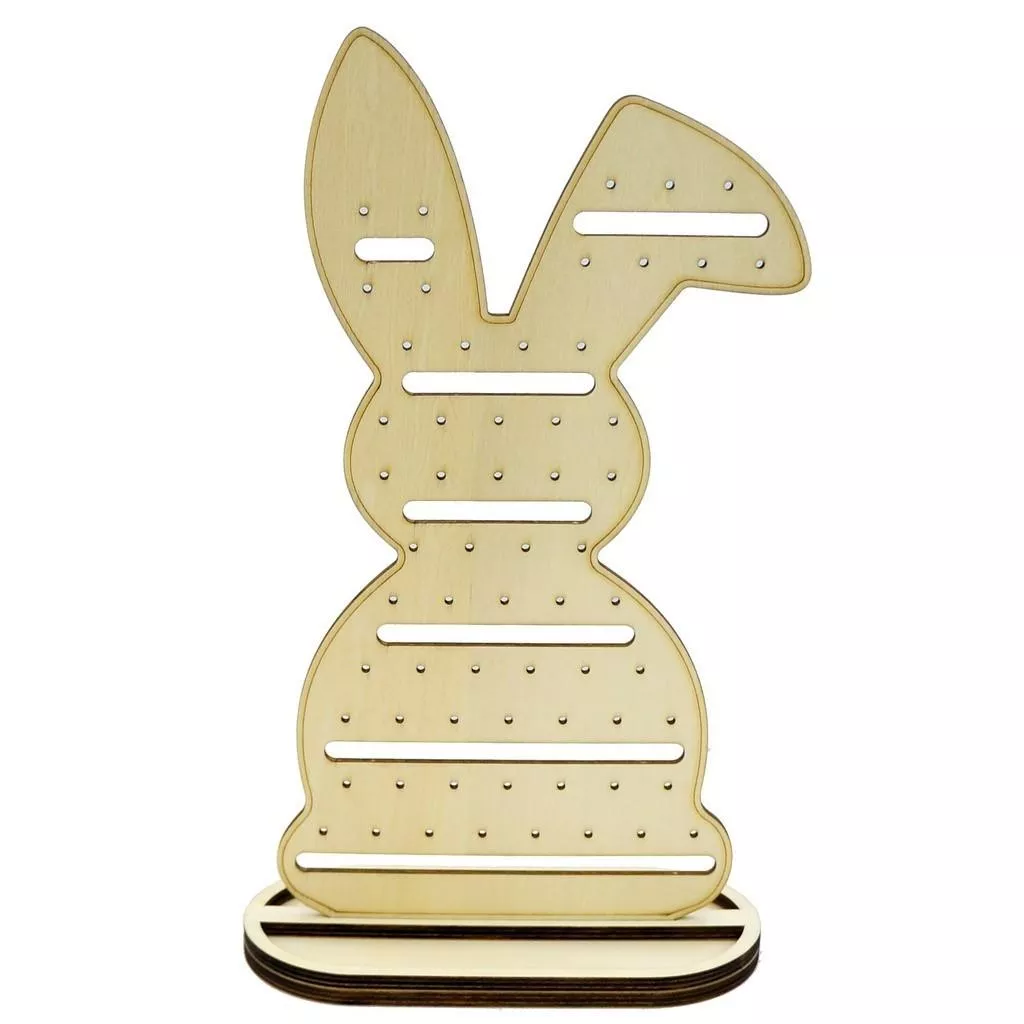 長耳白兔耳環展示架，用於耳釘或夾式耳環 女兒生日禮物 可以讓小朋友自己塗裝及裝飾 適合市集擺攤 擺攤道具 飾品展示架