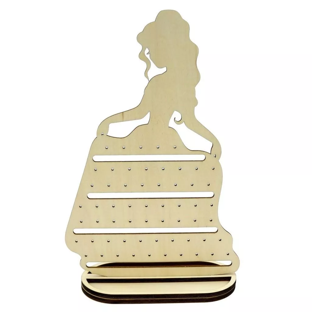 小公主耳環展示架，用於耳釘或夾式耳環 女兒生日禮物 可以讓小朋友自己塗裝及裝飾 適合市集擺攤 擺攤道具 飾品展示架